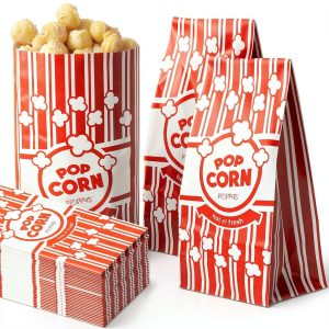 Poppy's Flat Bottom Paper Popcorn Bags 25 Pack 2oz Concession Grade-0