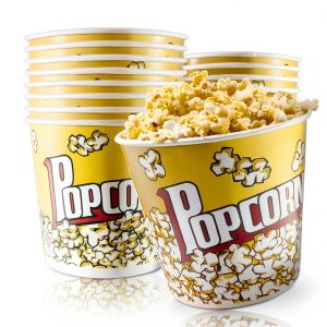 Large Popcorn Buckets 25 Pack 85oz Cardboard Tubs by YEUIKERR-0