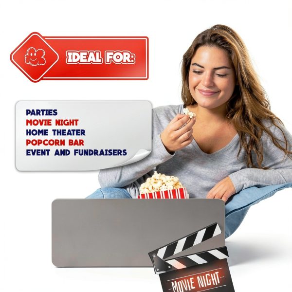 Poppy's Flat Bottom Paper Popcorn Bags 25 Pack 2oz Concession Grade-5