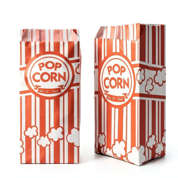 Popcorn Bags 300 Pack WSICSE Paper 1 Oz Disposable Red White-1