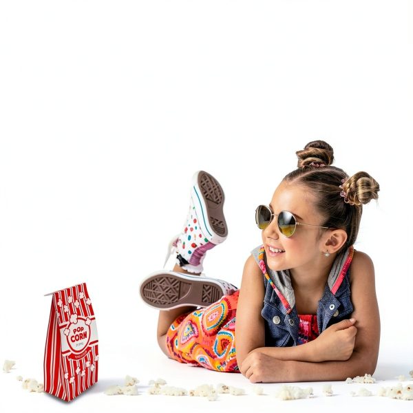Poppy's Flat Bottom Paper Popcorn Bags 25 Pack 2oz Concession Grade-6