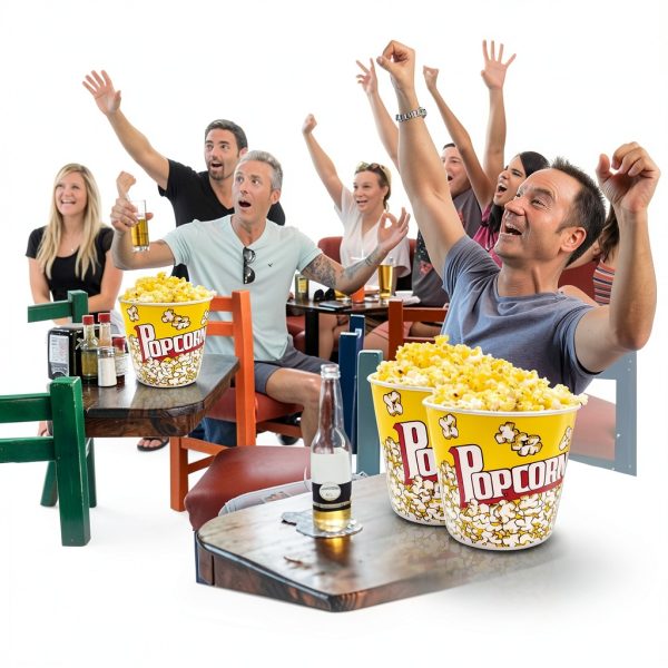 Large Popcorn Buckets 25 Pack 85oz Cardboard Tubs by YEUIKERR-6