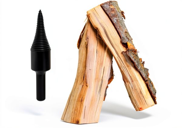 One Piece Wood Splitter for Battery Handheld Drills, Solid Steel,-1